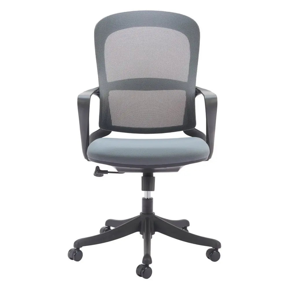 Gray and Black Adjustable Height Swivel Rolling Office Chair - NOBLE HOME INTERIORS