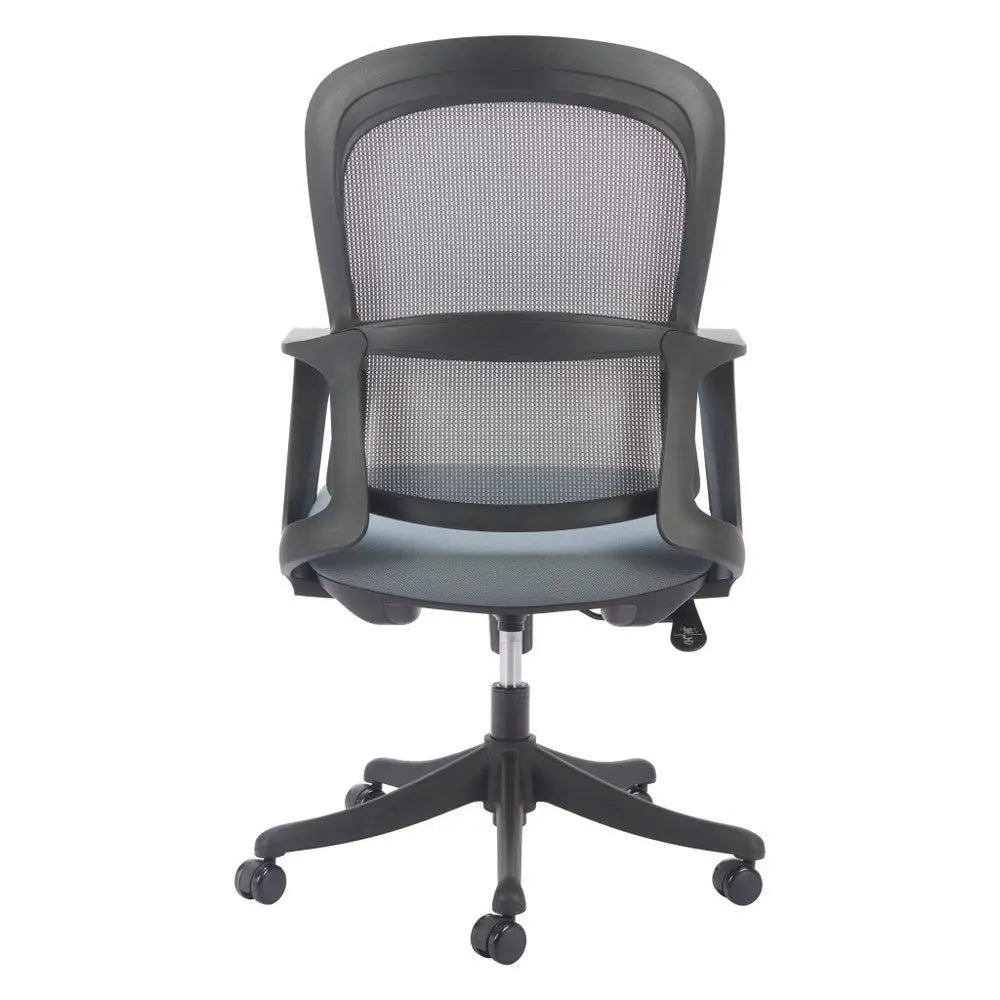 Gray and Black Adjustable Height Swivel Rolling Office Chair - NOBLE HOME INTERIORS