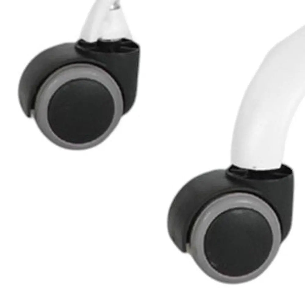 Gray and White Adjustable Height Swivel Rolling Office Chair HomeRoots