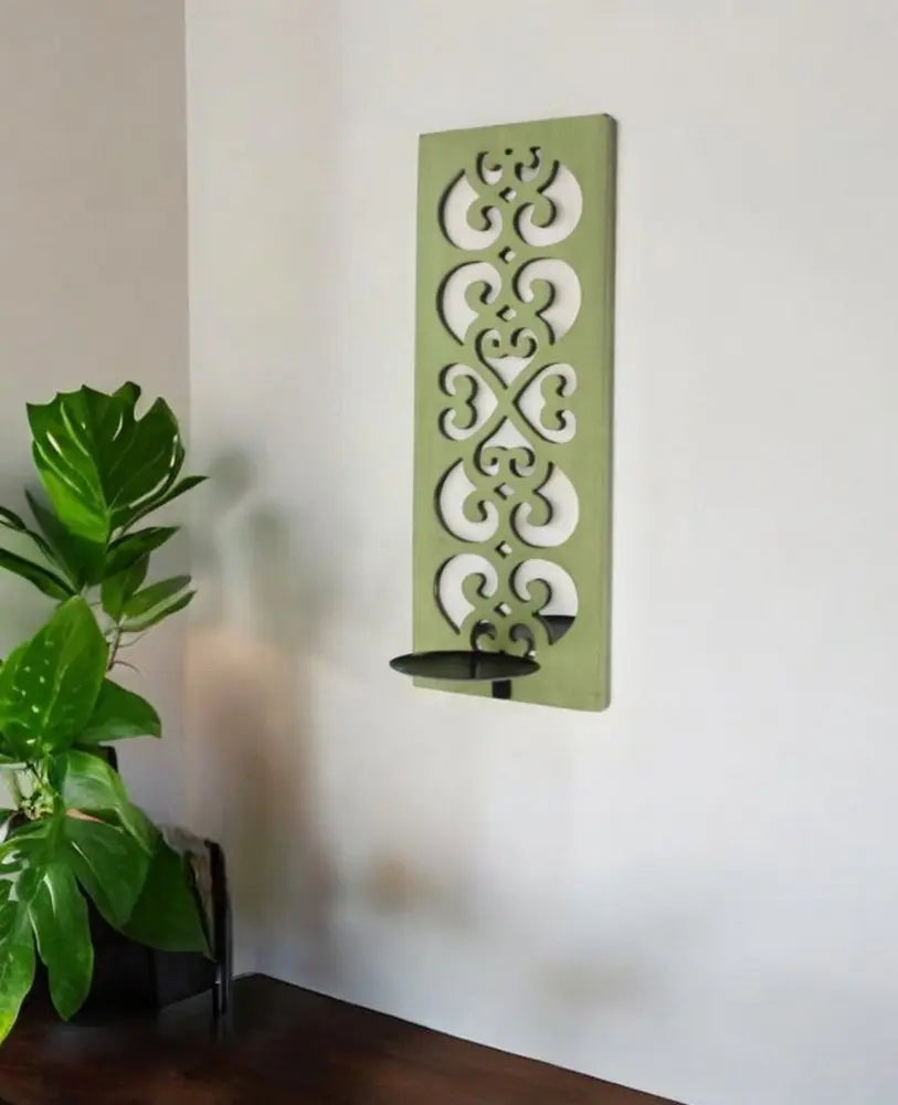 Green Wood Hanging Dimensional Sculpture - NOBLE HOME INTERIORS