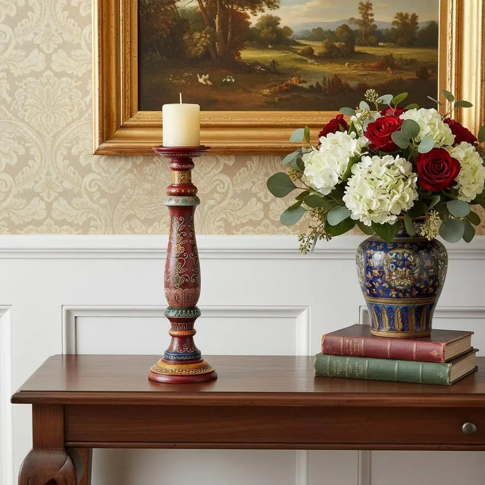 Hand Painted Candle Holder - NOBLE HOME INTERIORS
