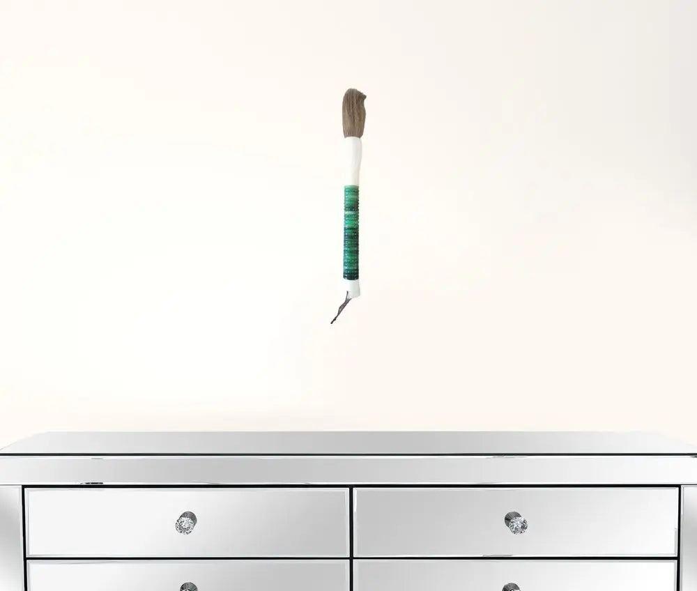 Light Green Jade Abacus Disc Decorative Calligraphy Brush - NOBLE HOME INTERIORS