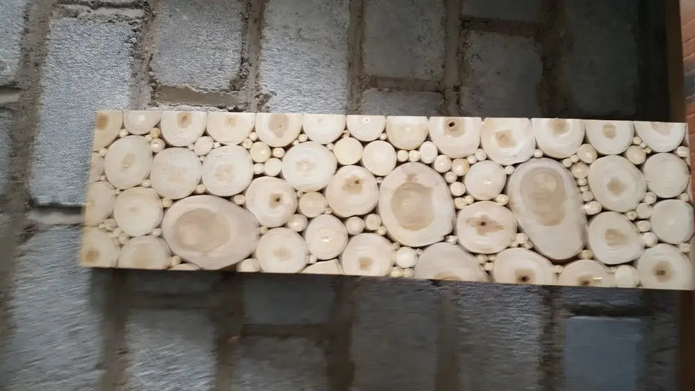 Natural Tree Stump Slice Teak Reclaimed Wood Decorative Wall Panels - NOBLE HOME INTERIORS