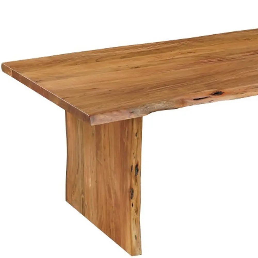 Nine Piece Brown Solid Wood Dining Set with Eight Chairs - NOVA HOME FURNITURE