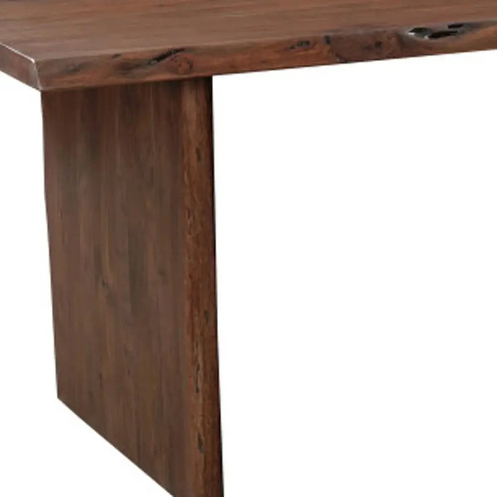 Nine Piece Brown Solid Wood Dining Set with Eight Chairs - NOVA HOME FURNITURE