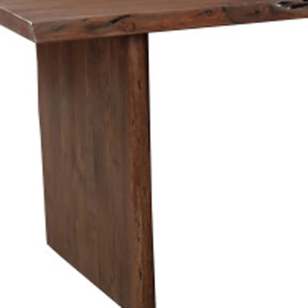 Nine Piece Brown Solid Wood Dining Set with Eight Chairs - NOVA HOME FURNITURE