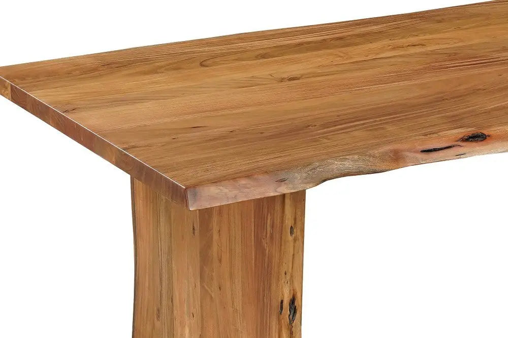 Nine Piece Brown Solid Wood Dining Set with Eight Chairs - NOVA HOME FURNITURE