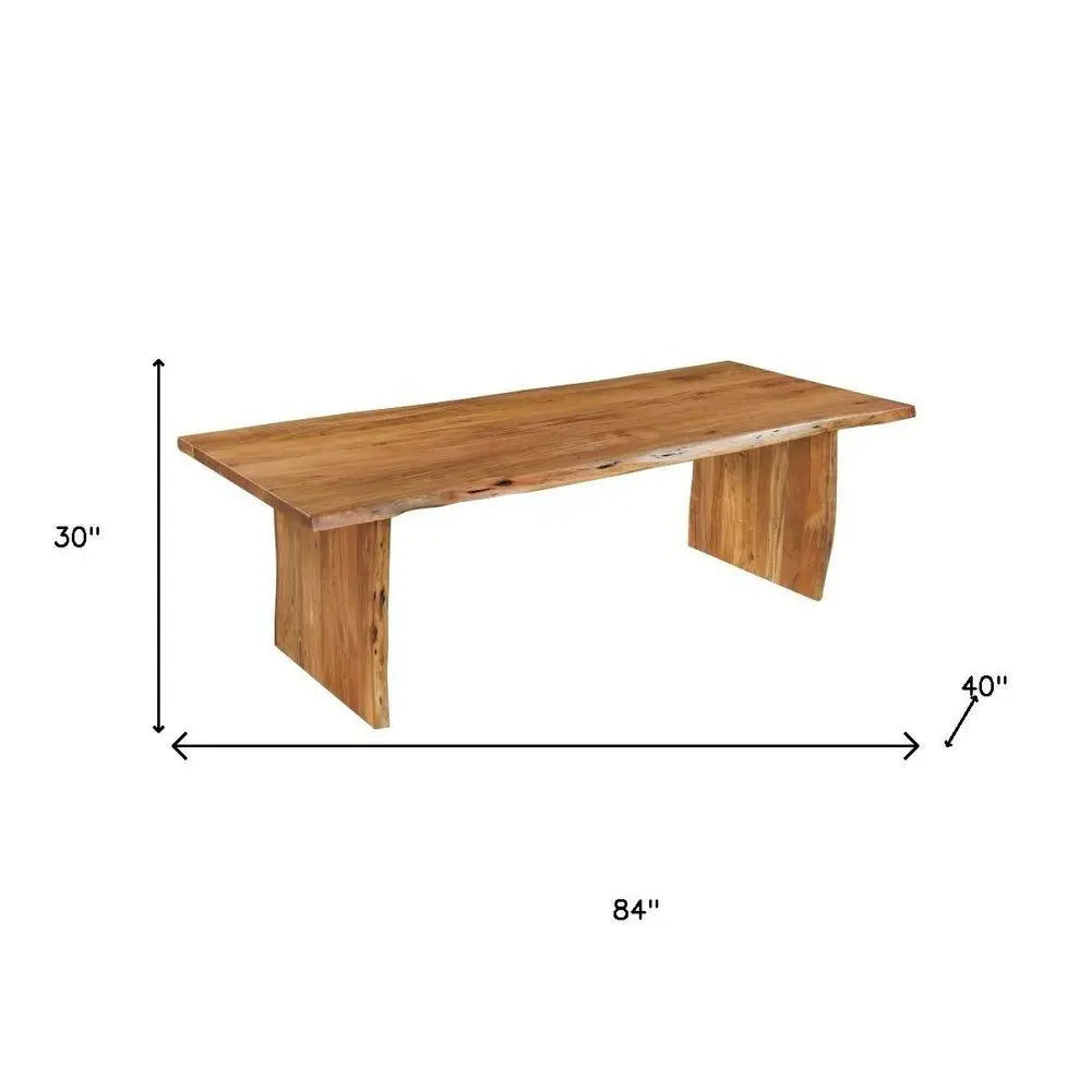 Nine Piece Brown Solid Wood Dining Set with Eight Chairs - NOVA HOME FURNITURE