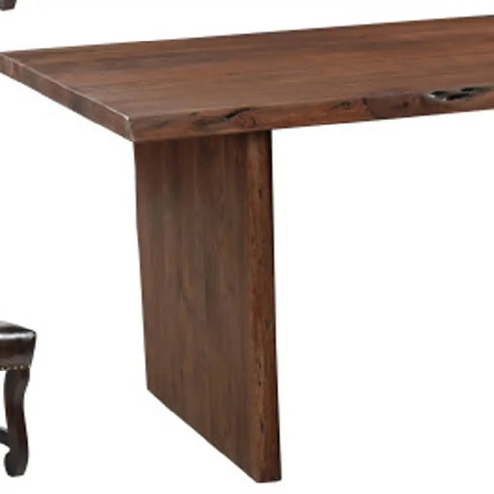 Nine Piece Brown Solid Wood Dining Set with Eight Chairs - NOVA HOME FURNITURE