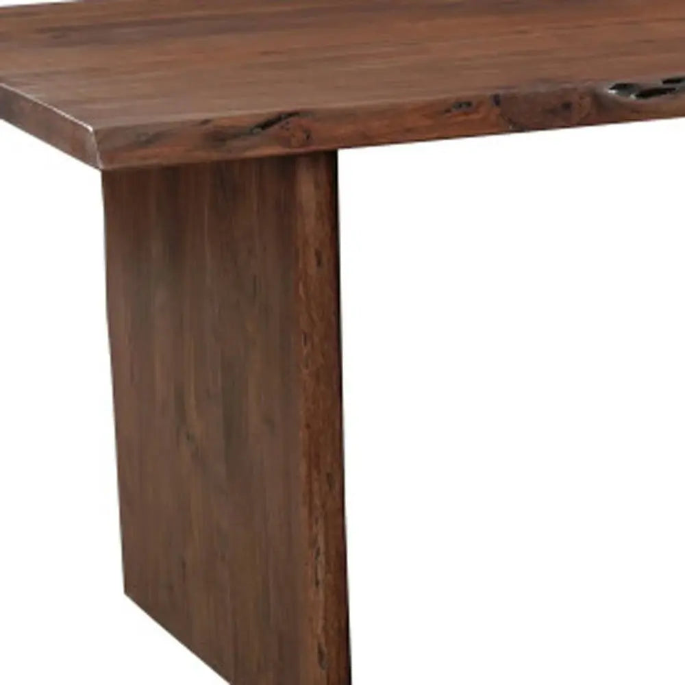 Nine Piece Brown Solid Wood Dining Set with Eight Chairs - NOVA HOME FURNITURE