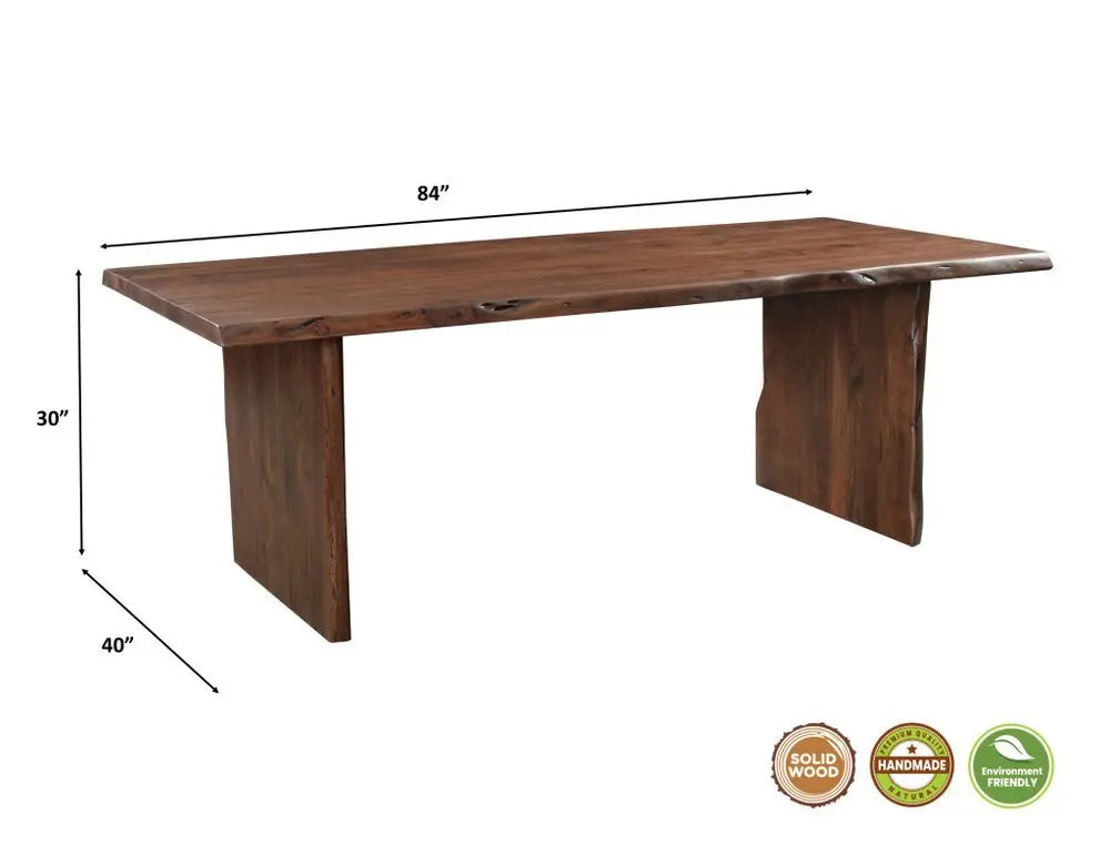 Nine Piece Brown Solid Wood Dining Set with Eight Chairs - NOVA HOME FURNITURE