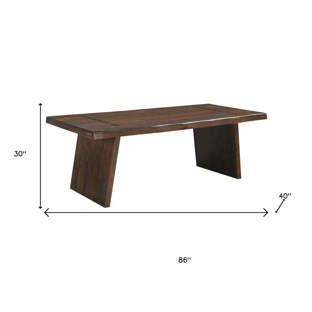 Nine Piece Brown Solid Wood Dining Set with Eight Chairs - NOVA HOME FURNITURE