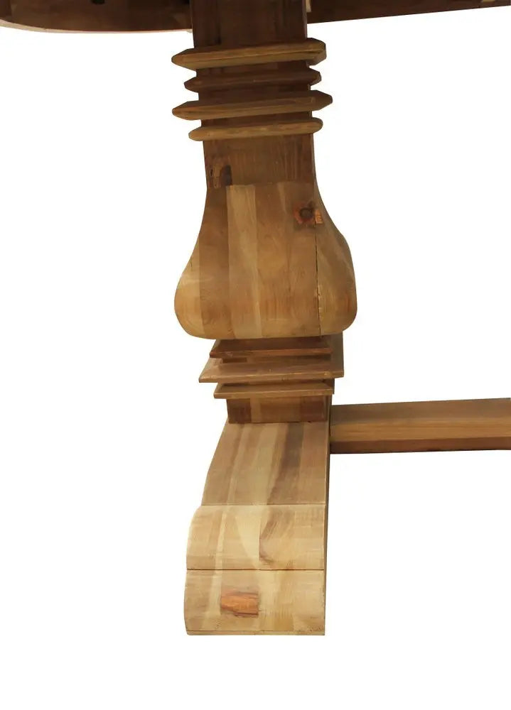 Nine Piece Natural Solid Wood Dining Set with Eight Chairs - NOVA HOME FURNITURE