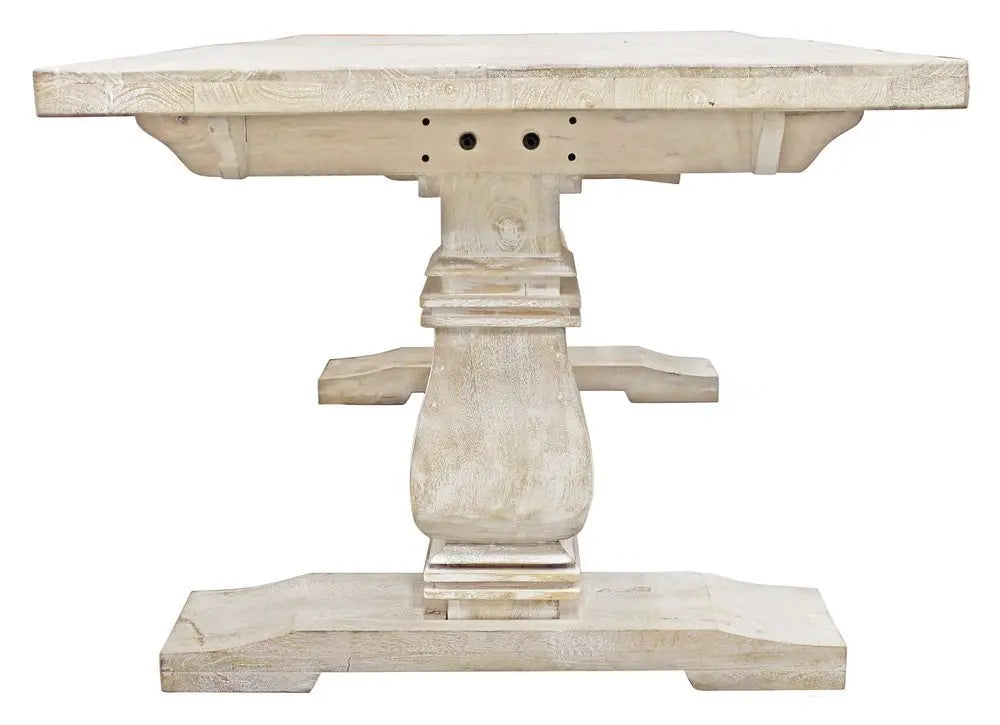 Nine Piece White Solid Wood Dining Set with Eight Chairs - NOVA HOME FURNITURE