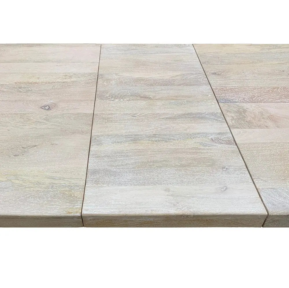 Nine Piece White Solid Wood Dining Set with Eight Chairs - NOVA HOME FURNITURE