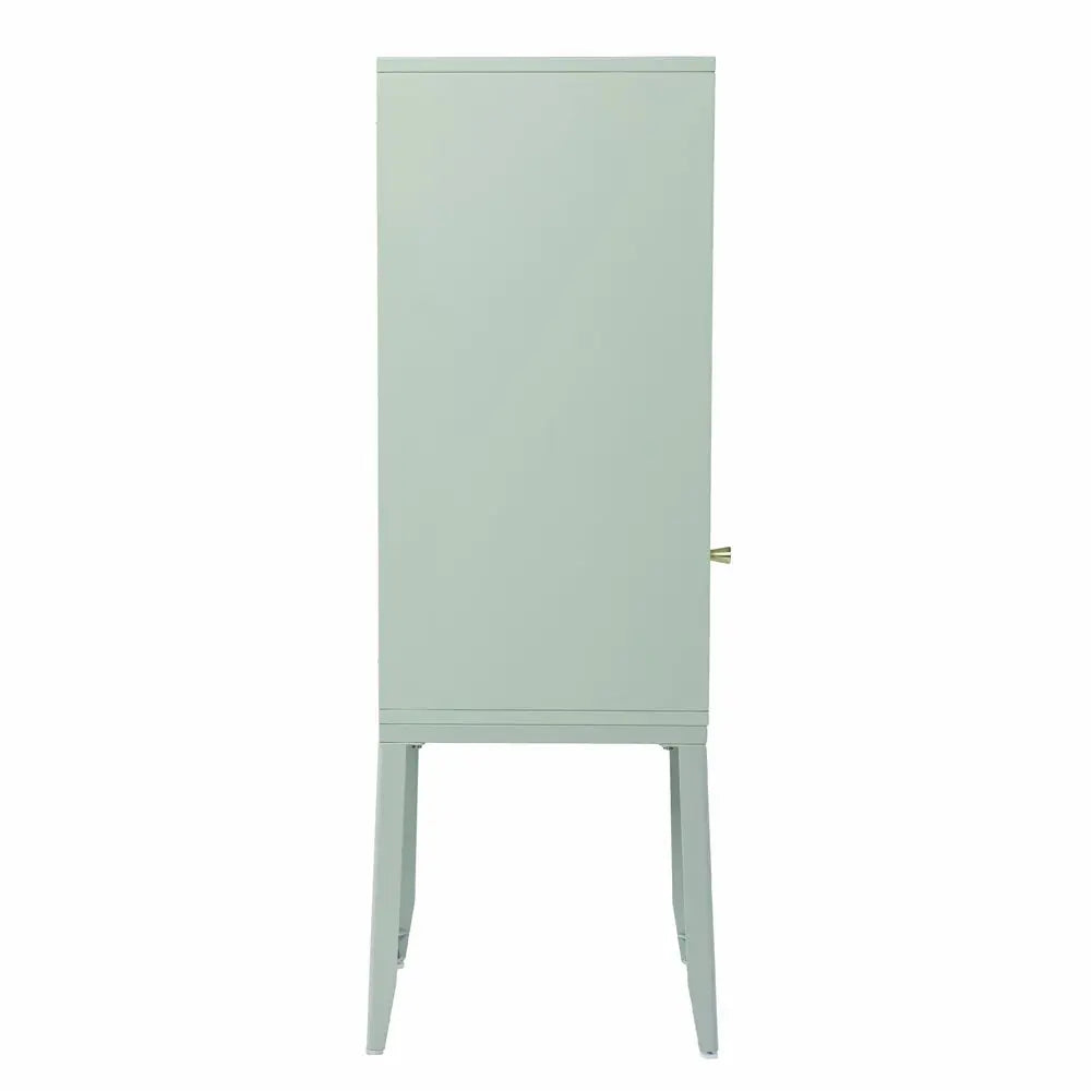Pale Green Crosshatch Accent Storage Cabinet - NOVA HOME FURNITURE
