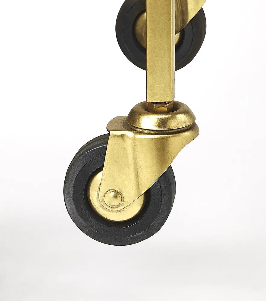Polished Gold Bar Cart - NOBLE HOME INTERIORS