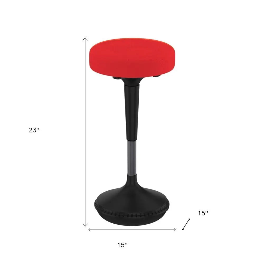 Red and Black Adjustable Height Swivel Office Chair - NOBLE HOME INTERIORS