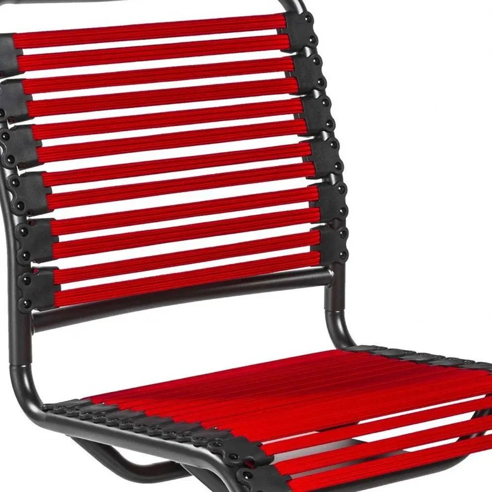 Red and Black Adjustable Swivel Bungee Rolling Office Chair HomeRoots