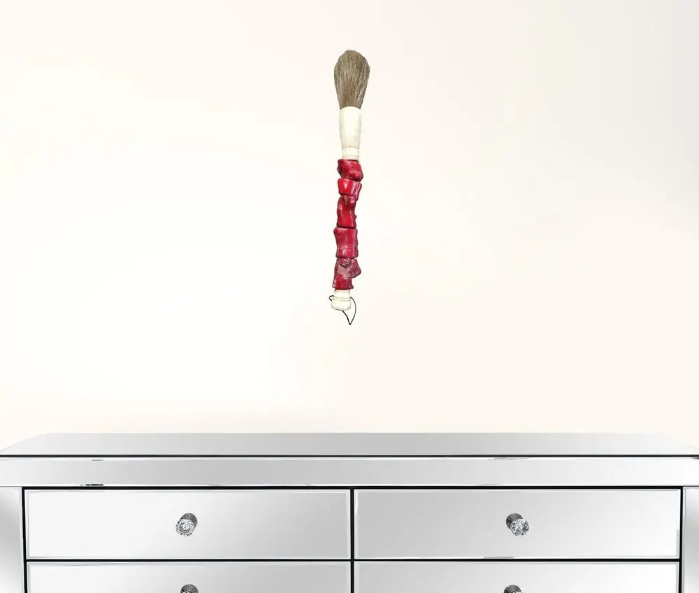 Red Chunky Coral Decorative Calligraphy Brush - NOBLE HOME INTERIORS