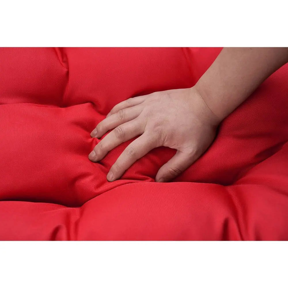 Red Solid Color Double Swing Chair - NOBLE HOME INTERIORS