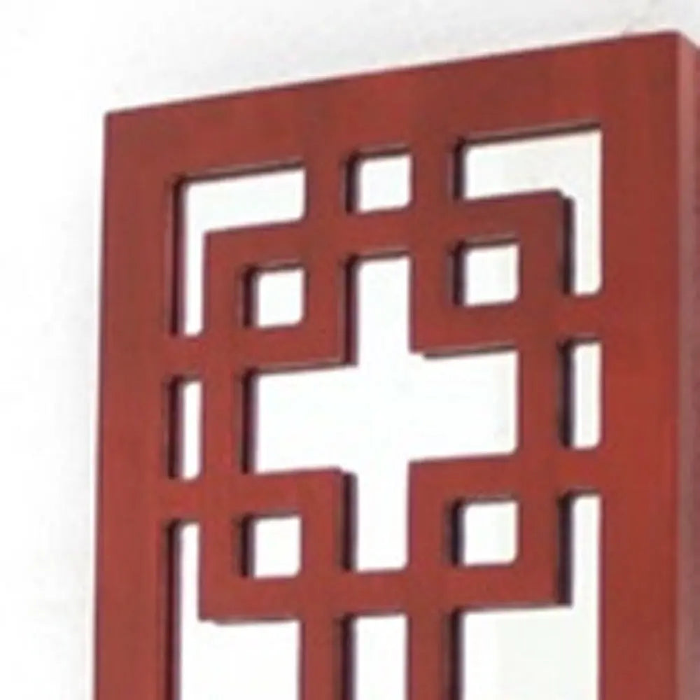 Red Wood Hanging Dimensional Sculpture - NOBLE HOME INTERIORS