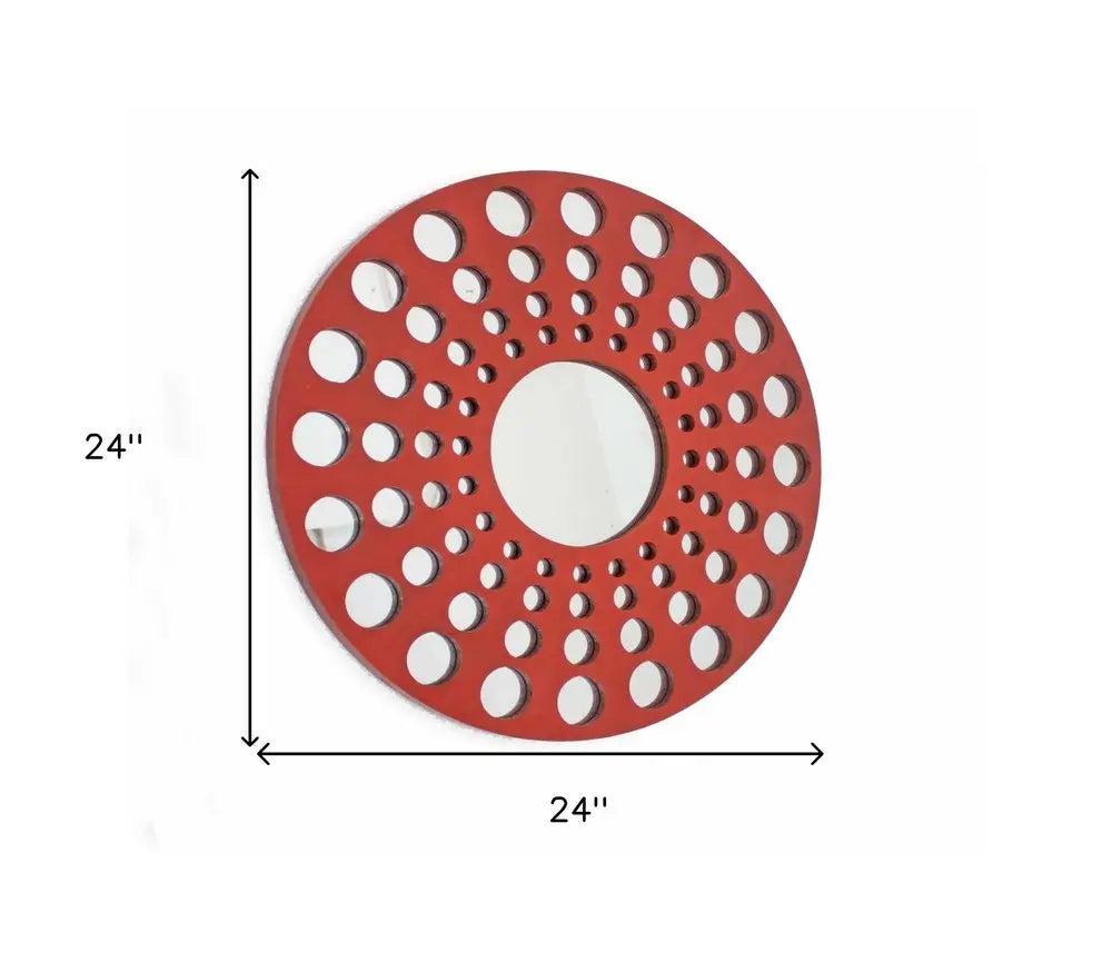 Red Wood Hanging Dimensional Sculpture - NOBLE HOME INTERIORS