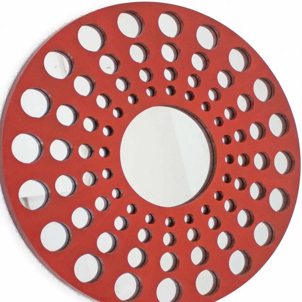 Red Wood Hanging Dimensional Sculpture - NOBLE HOME INTERIORS