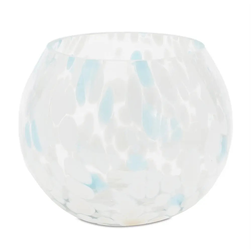 Set of Four Blue Abstract Glass Tabletop Votive Candle Holders - NOVA HOME FURNITURE