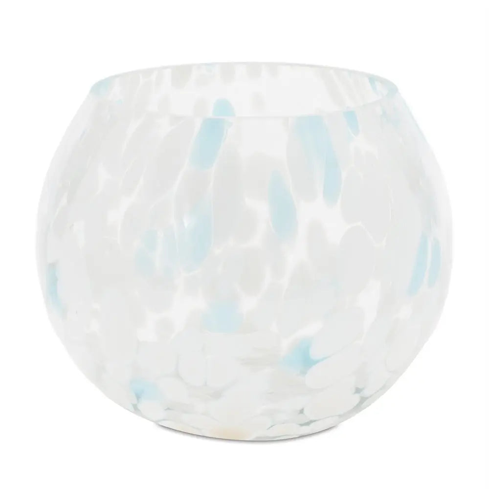 Set of Four Blue Abstract Glass Tabletop Votive Candle Holders - NOVA HOME FURNITURE