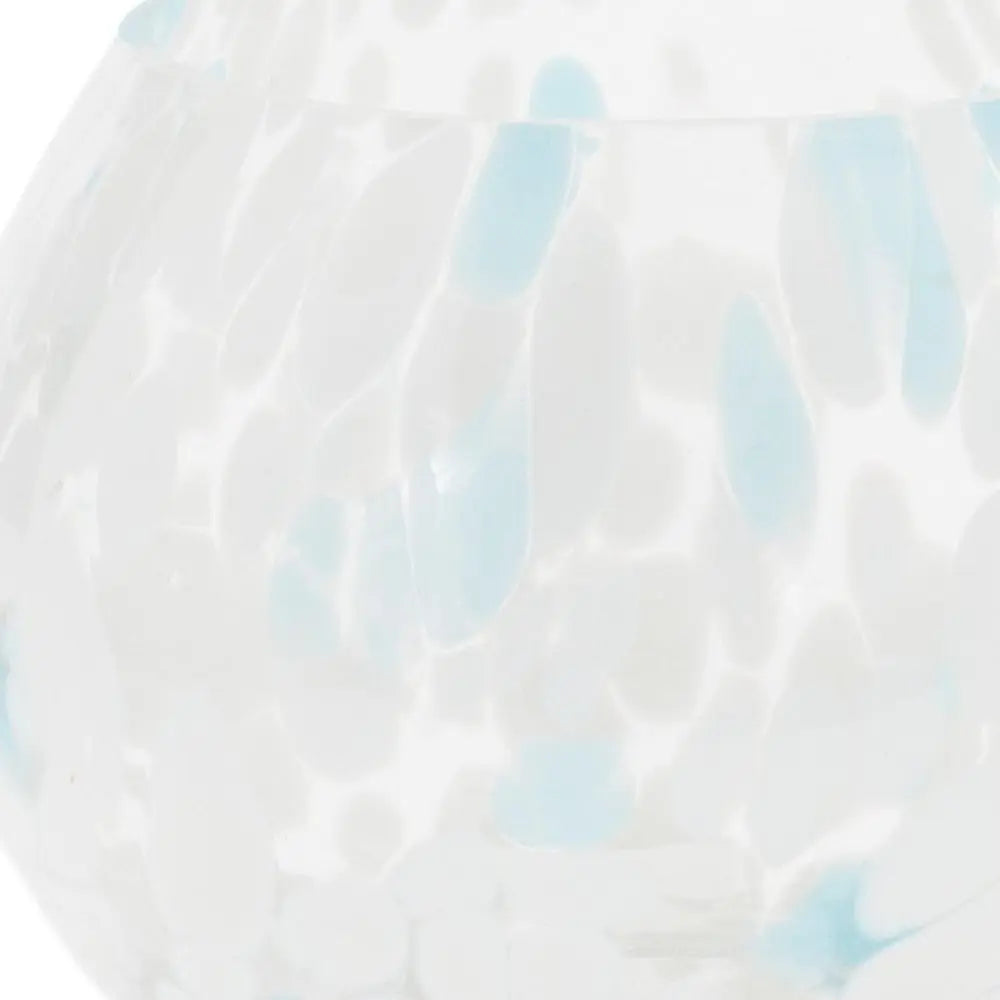 Set of Four Blue Abstract Glass Tabletop Votive Candle Holders - NOVA HOME FURNITURE