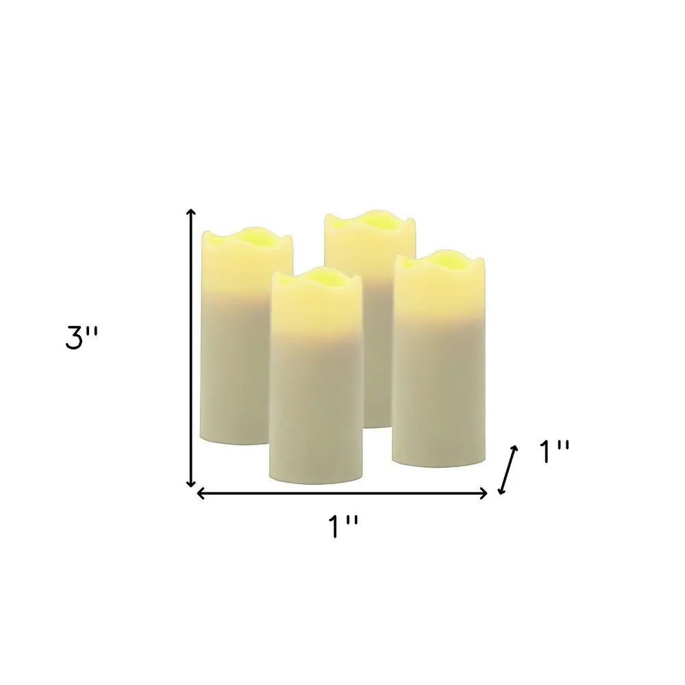 Set of Four Ivory Flameless Votive Candle - NOBLE HOME INTERIORS