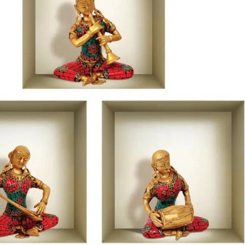 Set of Three Abba Niche 3D Square Peel and Stick Wall Decals - NOBLE HOME INTERIORS