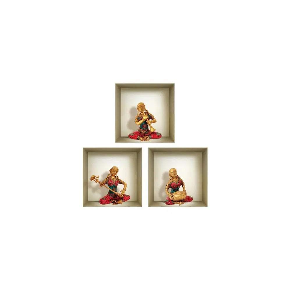 Set of Three Alla Niche 3D Square Peel and Stick Wall Decals - NOBLE HOME INTERIORS