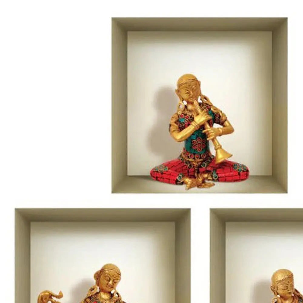 Set of Three Alla Niche 3D Square Peel and Stick Wall Decals - NOBLE HOME INTERIORS