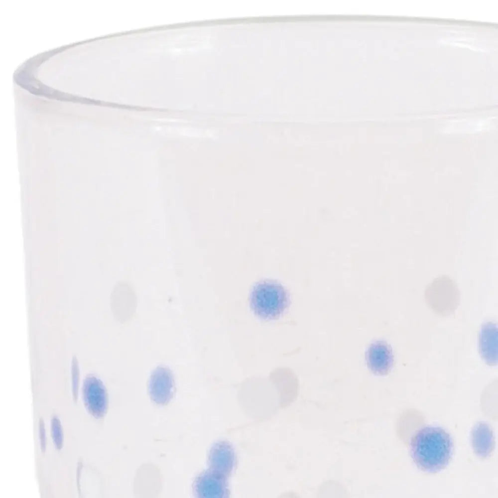 Set of Three Blue Abstract Glass Tabletop Votive Candle Holders - NOVA HOME FURNITURE