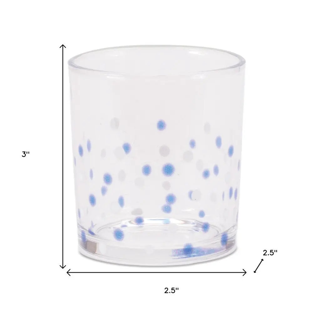 Set of Three Blue Abstract Glass Tabletop Votive Candle Holders - NOVA HOME FURNITURE