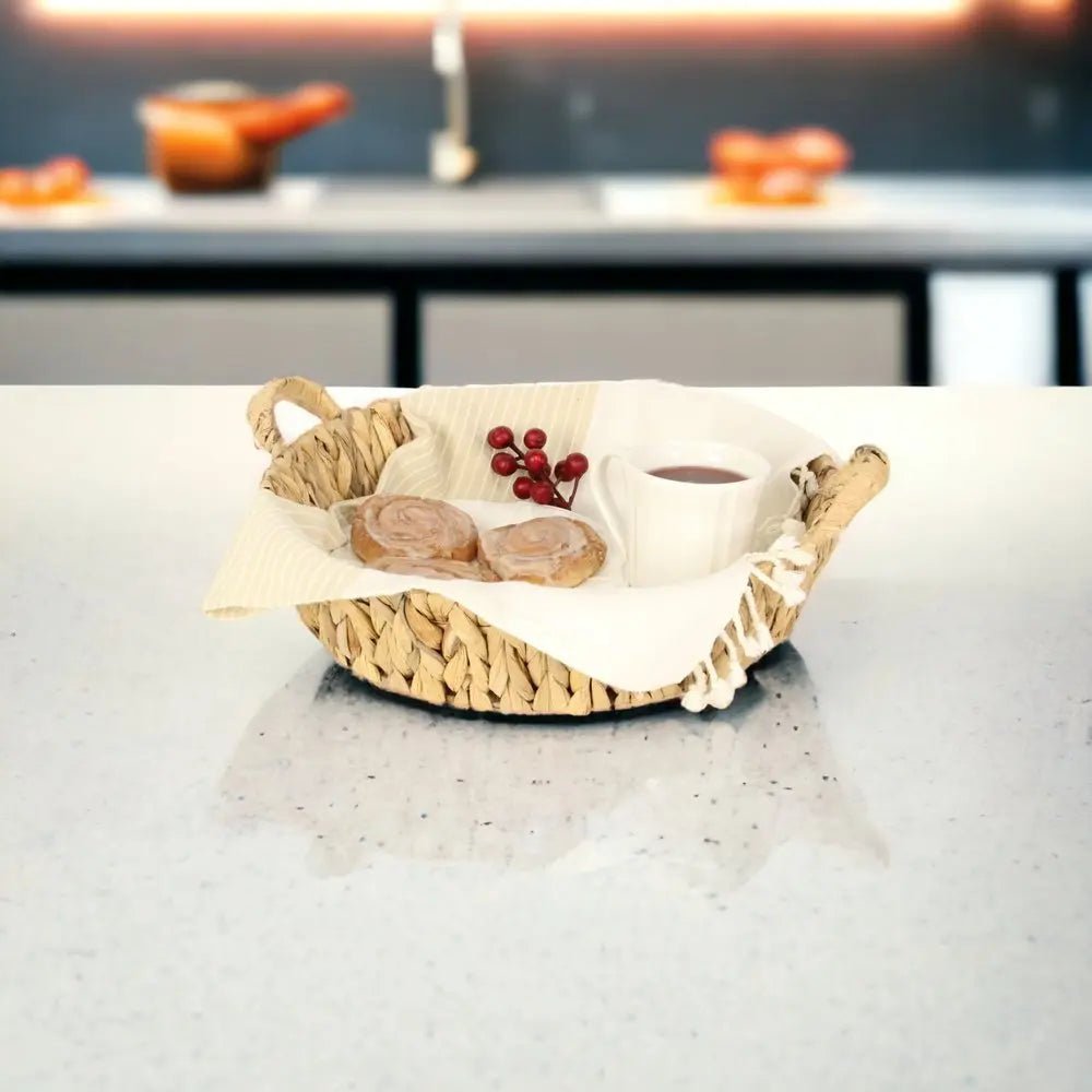 Set of Three Natural Water Hyacinth Basket HomeRoots