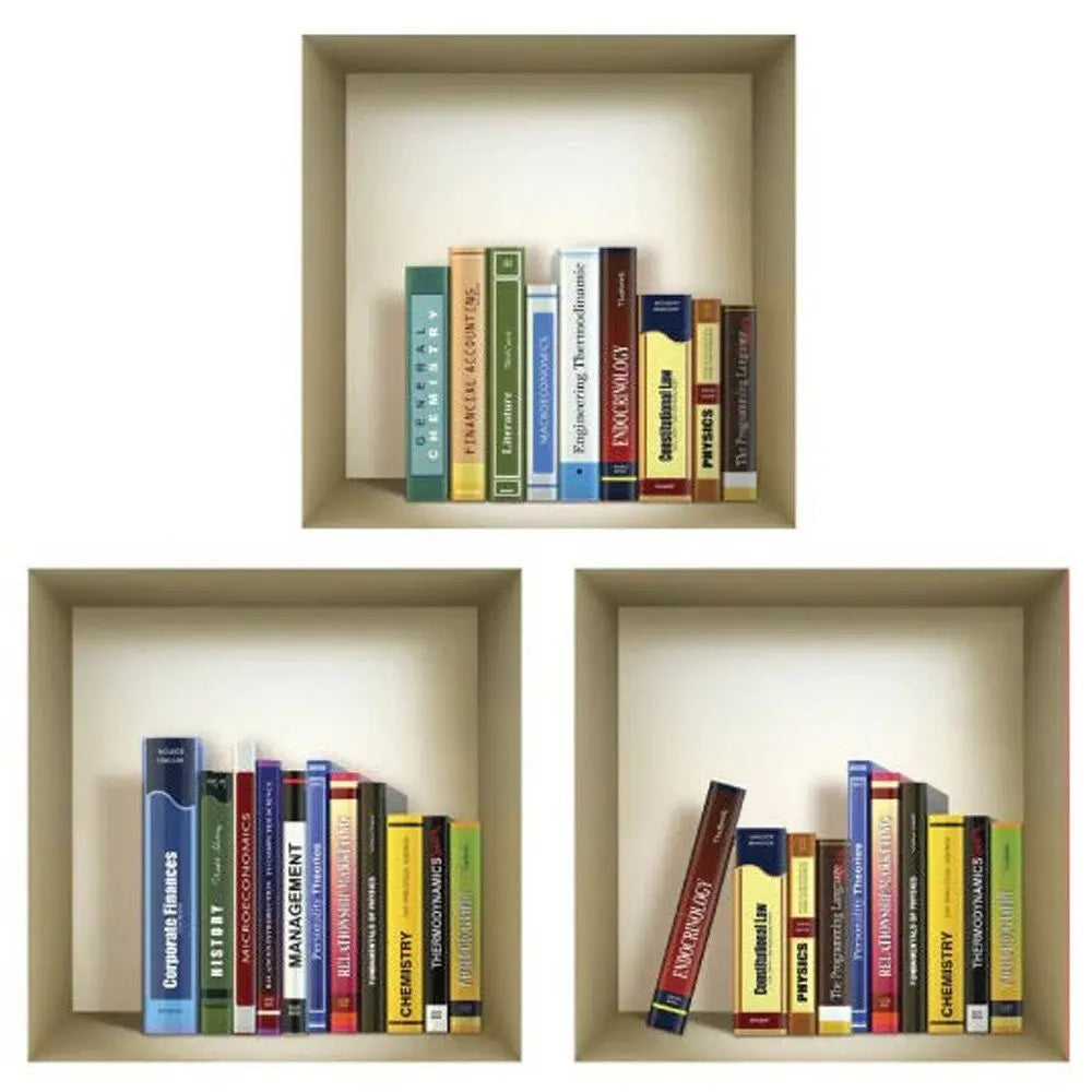 Set of Three Tina Niche 3D Square Peel and Stick Wall Decals - NOBLE HOME INTERIORS