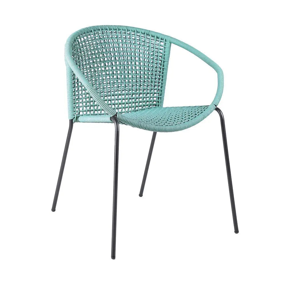 Set of Two 25" Green Metal Outdoor Dining Chair - NOBLE HOME INTERIORS