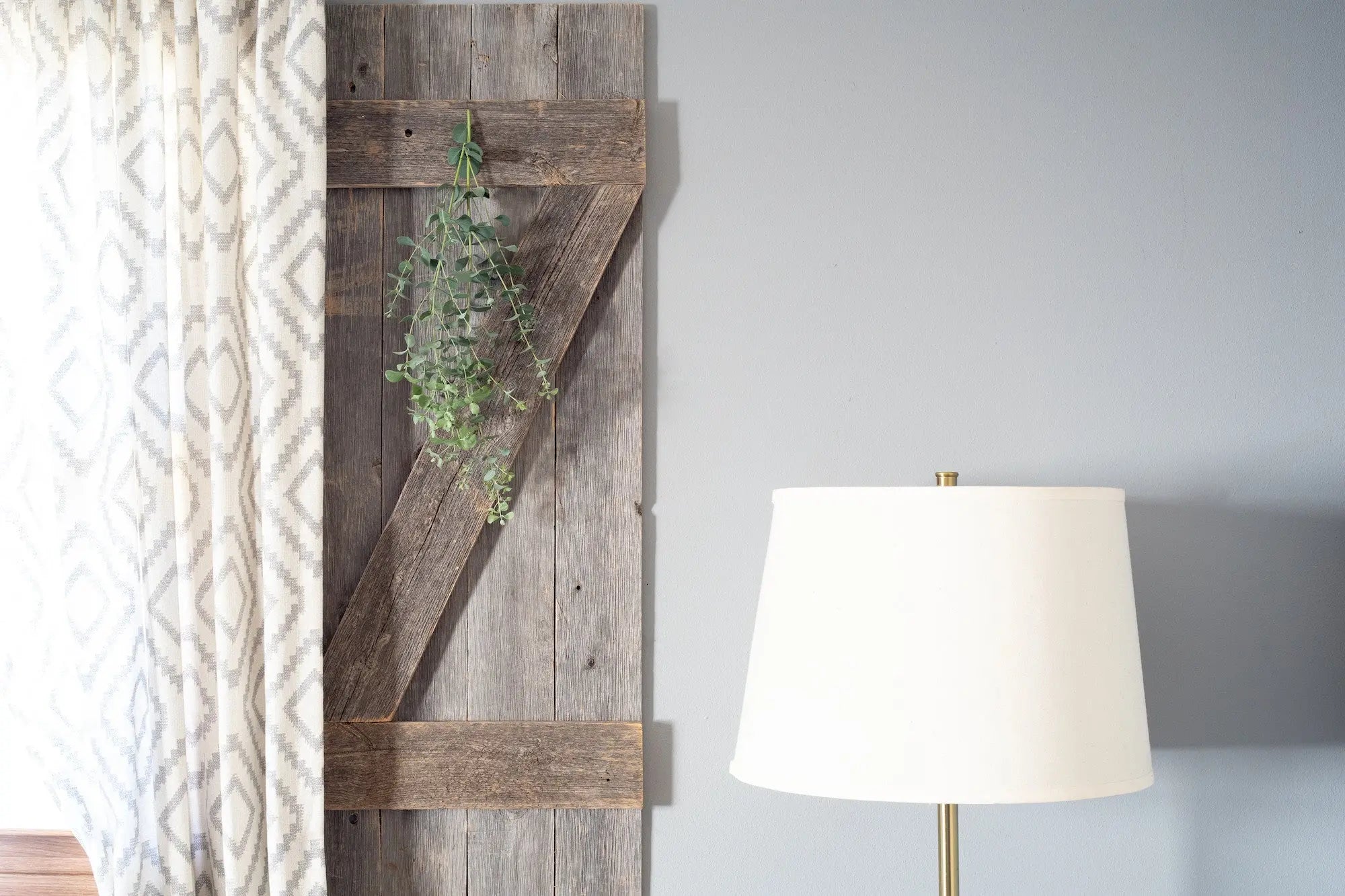 Set of Two 36" X 14" Gray Solid Wood Wall Decor - NOBLE HOME INTERIORS