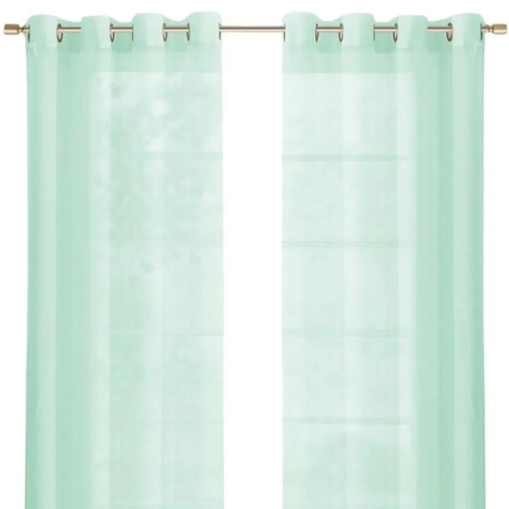 Set of Two 84" Aqua Solid Modern Window Panels - NOBLE HOME INTERIORS