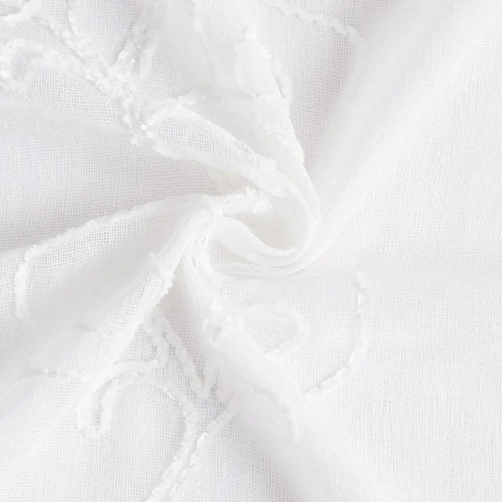 Set of Two 84" Blush Boho Embroidered Window Panels - NOBLE HOME INTERIORS