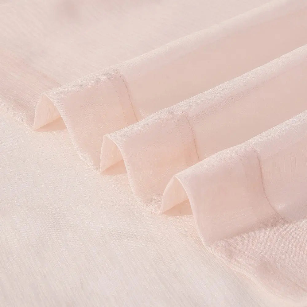 Set of Two 84" Blush Solid Modern Window Panels - NOBLE HOME INTERIORS