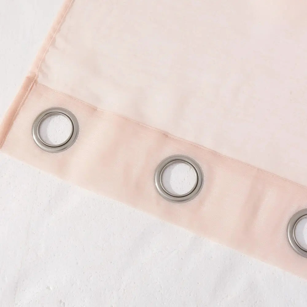 Set of Two 84" Blush Solid Modern Window Panels - NOBLE HOME INTERIORS