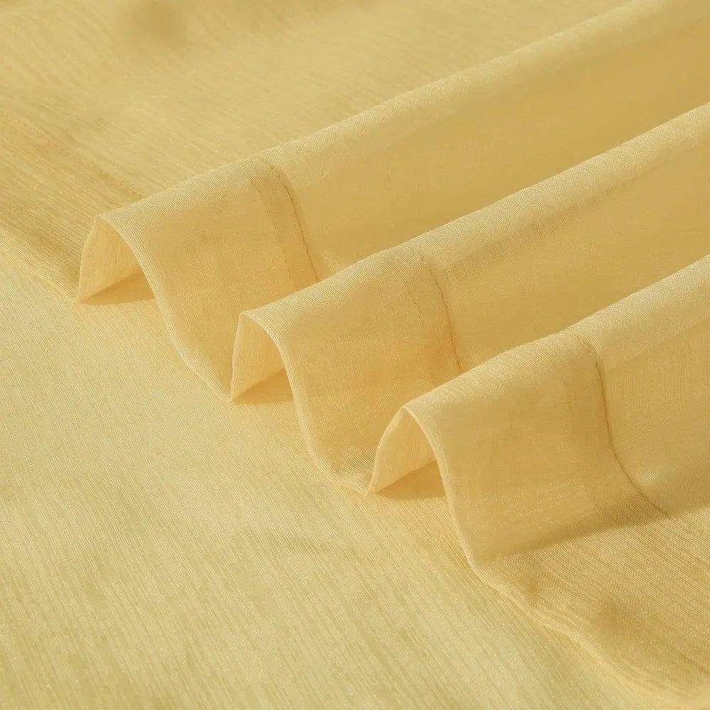 Set of Two 84" Gold Solid Modern Window Panels - NOBLE HOME INTERIORS