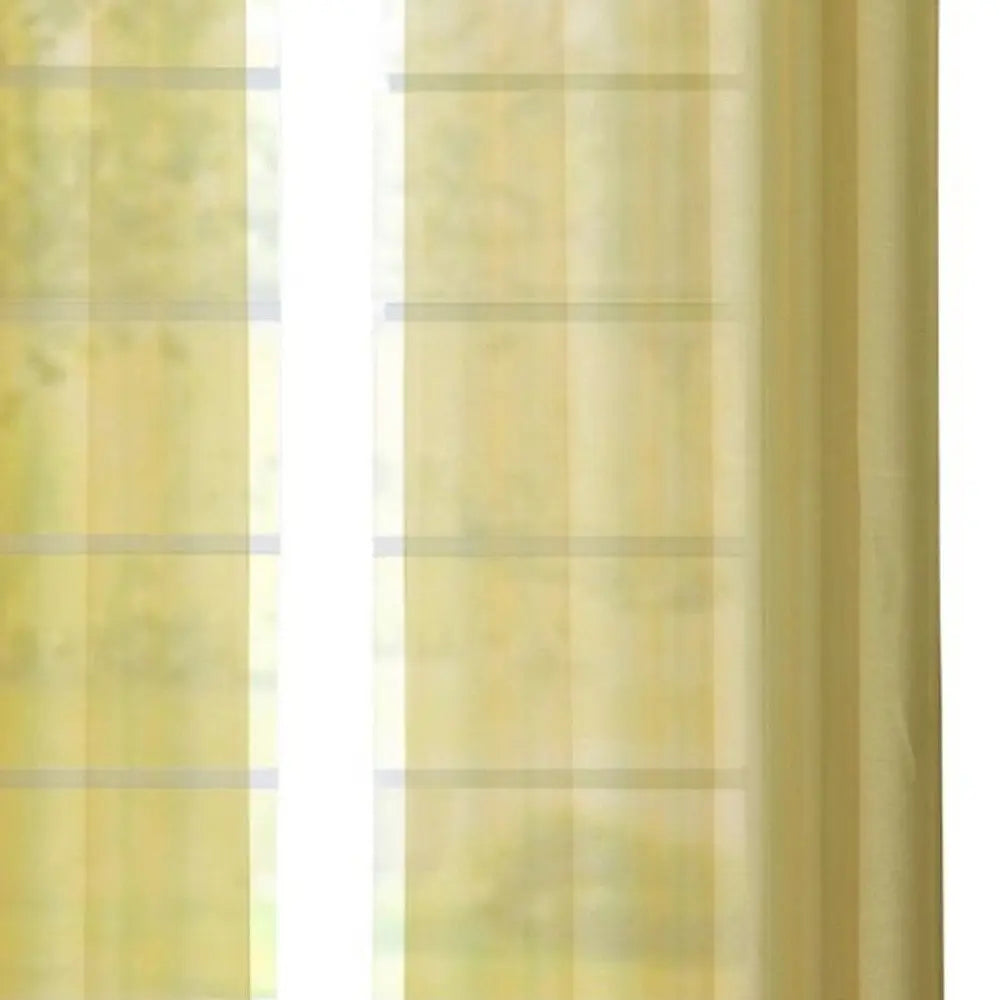 Set of Two 84" Gold Solid Modern Window Panels - NOBLE HOME INTERIORS