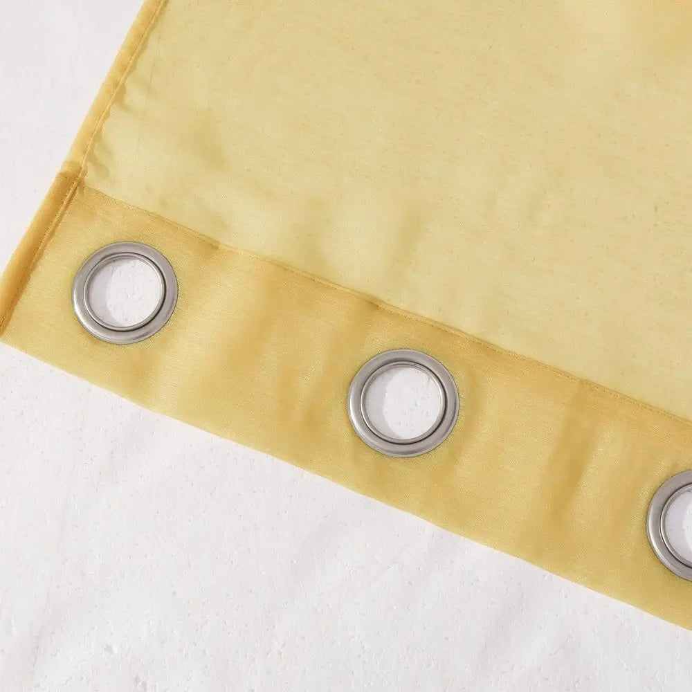 Set of Two 84" Gold Solid Modern Window Panels - NOBLE HOME INTERIORS