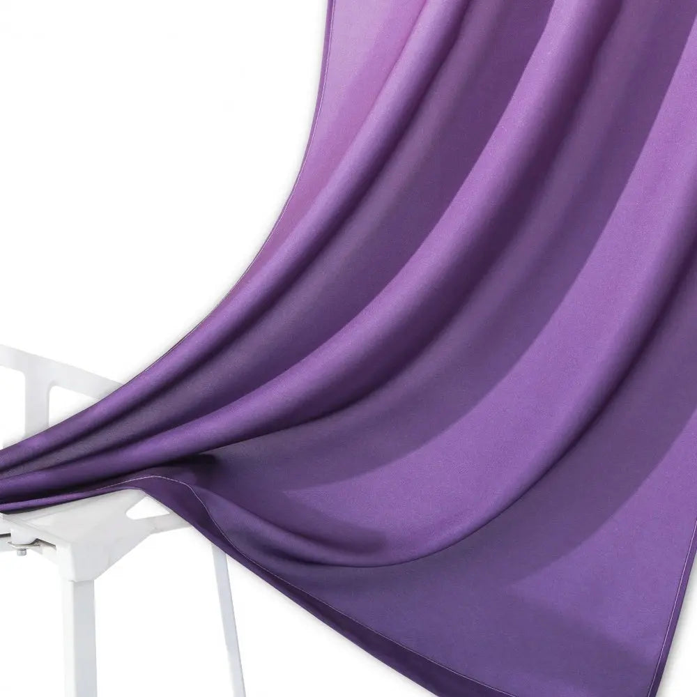Set of Two 84" Purple Ombre Window Curtain Panels - NOBLE HOME INTERIORS