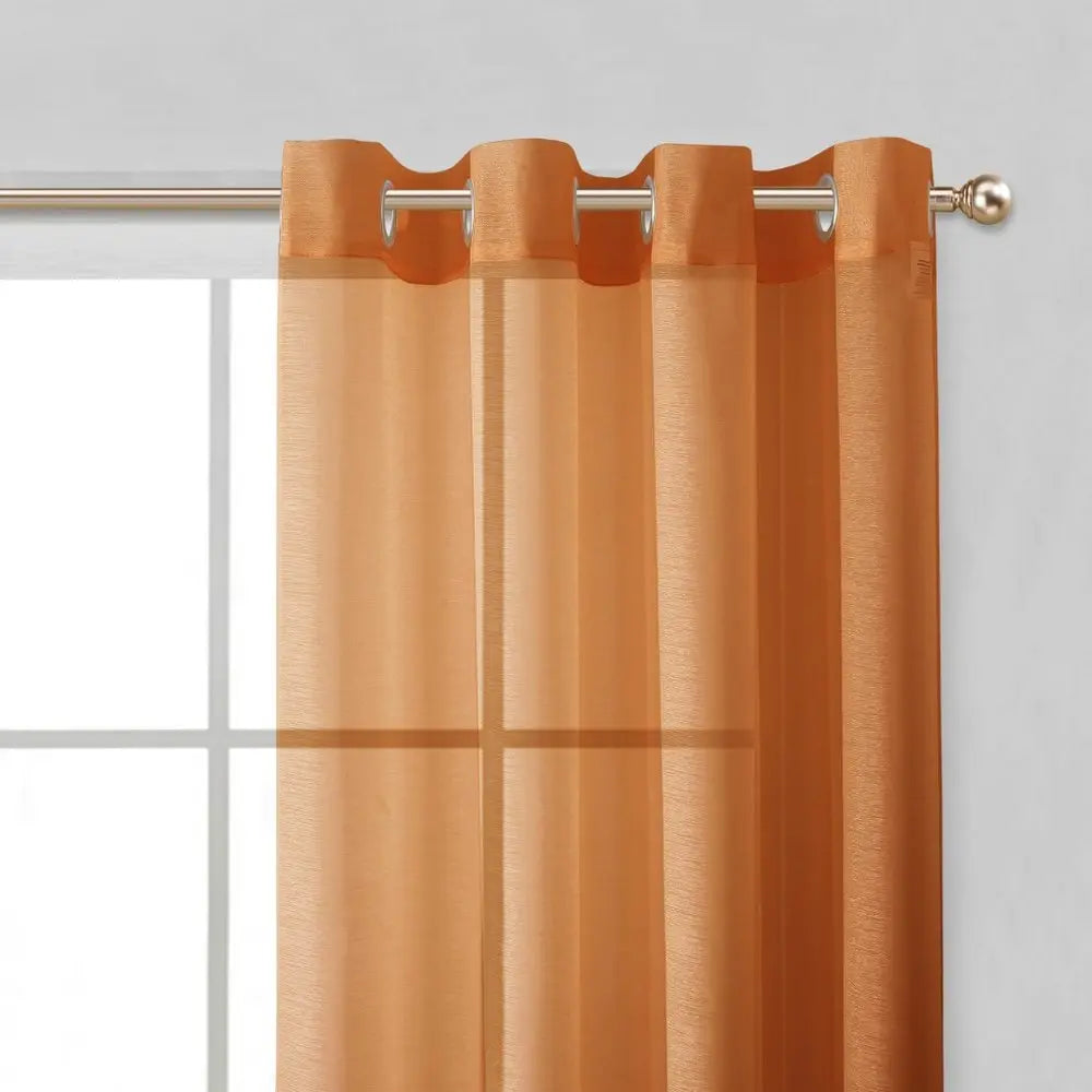 Set of Two 84" Rust Solid Modern Window Panels - NOBLE HOME INTERIORS